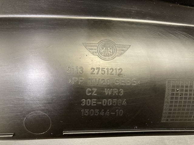 新品!ミニ 3ドア(R56) クーパーS 純正 左 フロント カウルトップカバー/ワイパーカバー 5113 2751212 51132751212 MINI(150594)
