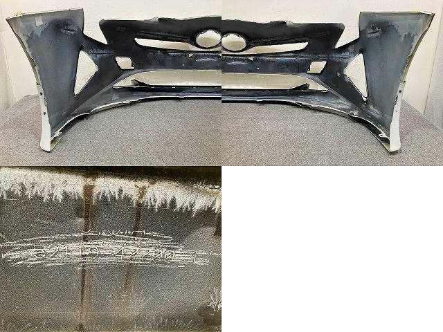 プリウス 50系/ZVW50/ZVW51/ZVW55 純正 前期 フロント バンパー スポイラー付 Fバンパー 52119-47700 ホワイトパール 070 トヨタ(150611)