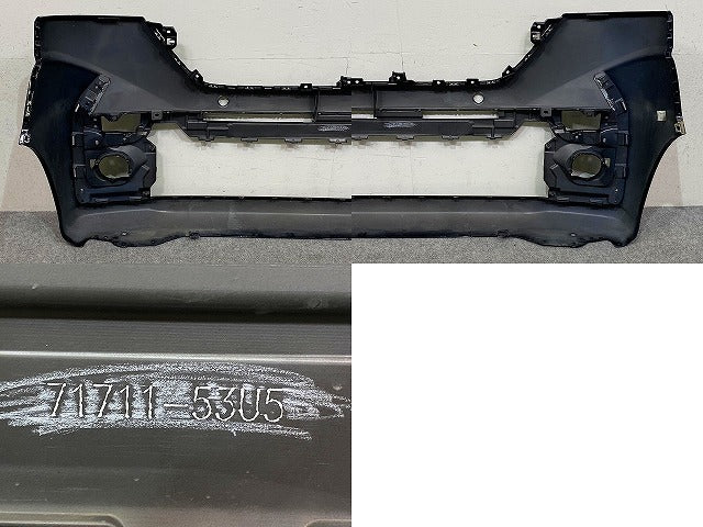スペーシア カスタム MK54S/MK94S 純正 フロント バンパー Fバンパー 71711-53U5 ブルーイッシュブラックパール3 ZJ3 スズキ(150661)