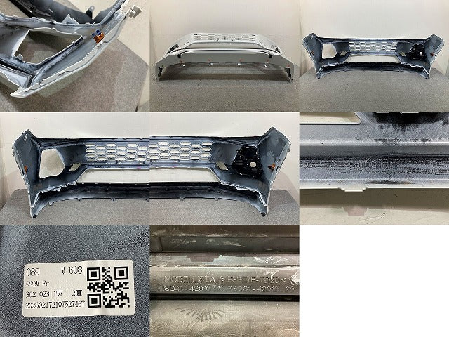 RAV4 ラブ4 60系/AXAN64 純正 フロント 71711-80P0バンパー スポイラーソナー付 52119-42E00/10/20/30/40/50 ホワイトパール 089(150926)