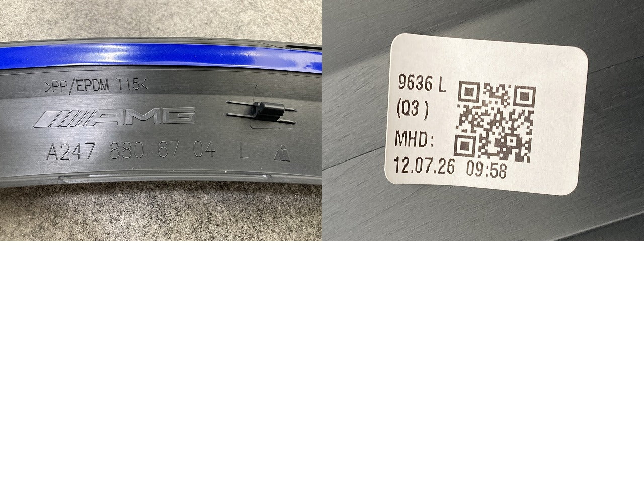 新品!GLAクラス H247/AMG 純正 左 フロント フェンダーアーチモール/オーバーフェンダー A247 880 67 04 2478806704 メルセデス(150982)