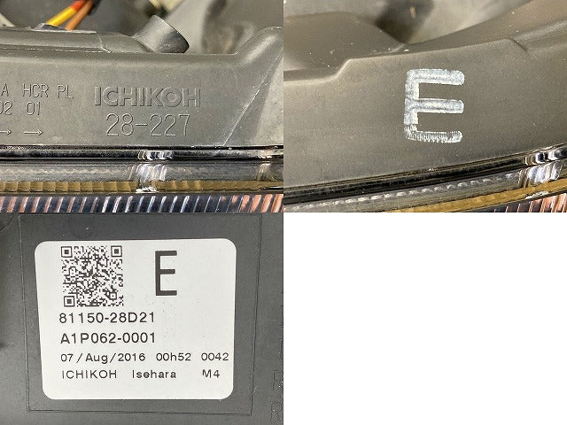 ジャンク!ノア NOAH 80系/ZRR80/ZRR85/ZWR80 純正 前期 左 ヘッドライト/ランプ LED 刻印 E ICHIKOH 28-227(150994)