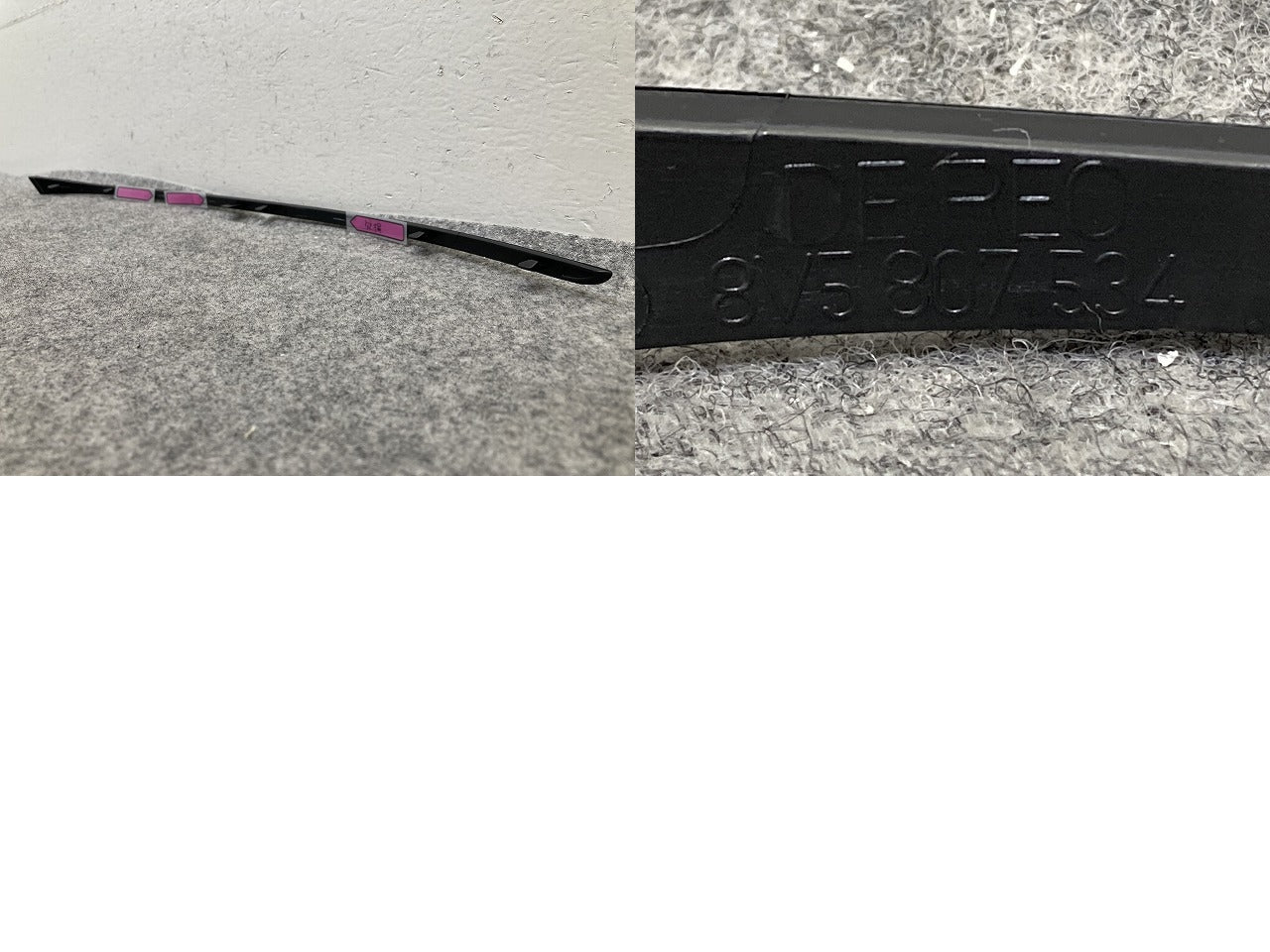 新品!A3 8V系 純正 右 フロント バンパーグリル カバー モール RH 8V5 807 534 8V5807534 素地 アウディ(151009)
