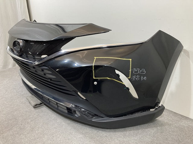 ハリアー 80系 MXUA80/MXUA85/AXUH80/AXUH85 純正 フロント バンパー グリルスポイラー付 52119-48830 ブラックパール 219 トヨタ(151041)