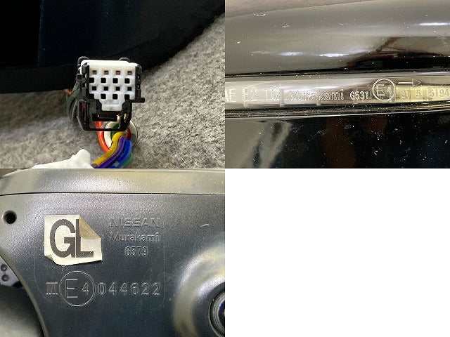 リーフ/LEAF ZE1 純正 右 ドアミラー 13線 ウインカーカメラ付 RH 運転席側 Murakami G579/G531 スーパーブラック KH3 日産(151209)