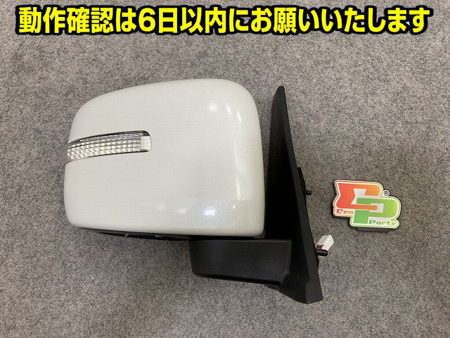 パレット MK21S 純正 右 ドアミラー 7線 ウインカー付 RH ishizaki E1/W0900 パールホワイト Z7T スズキ(151448)