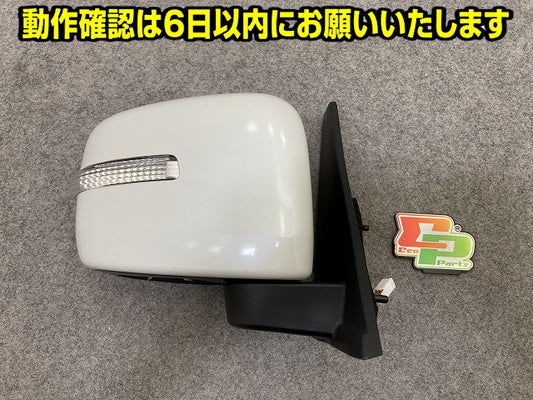 パレット MK21S 純正 右 ドアミラー 7線 ウインカー付 RH ishizaki E1/W0900 パールホワイト Z7T スズキ(151448)
