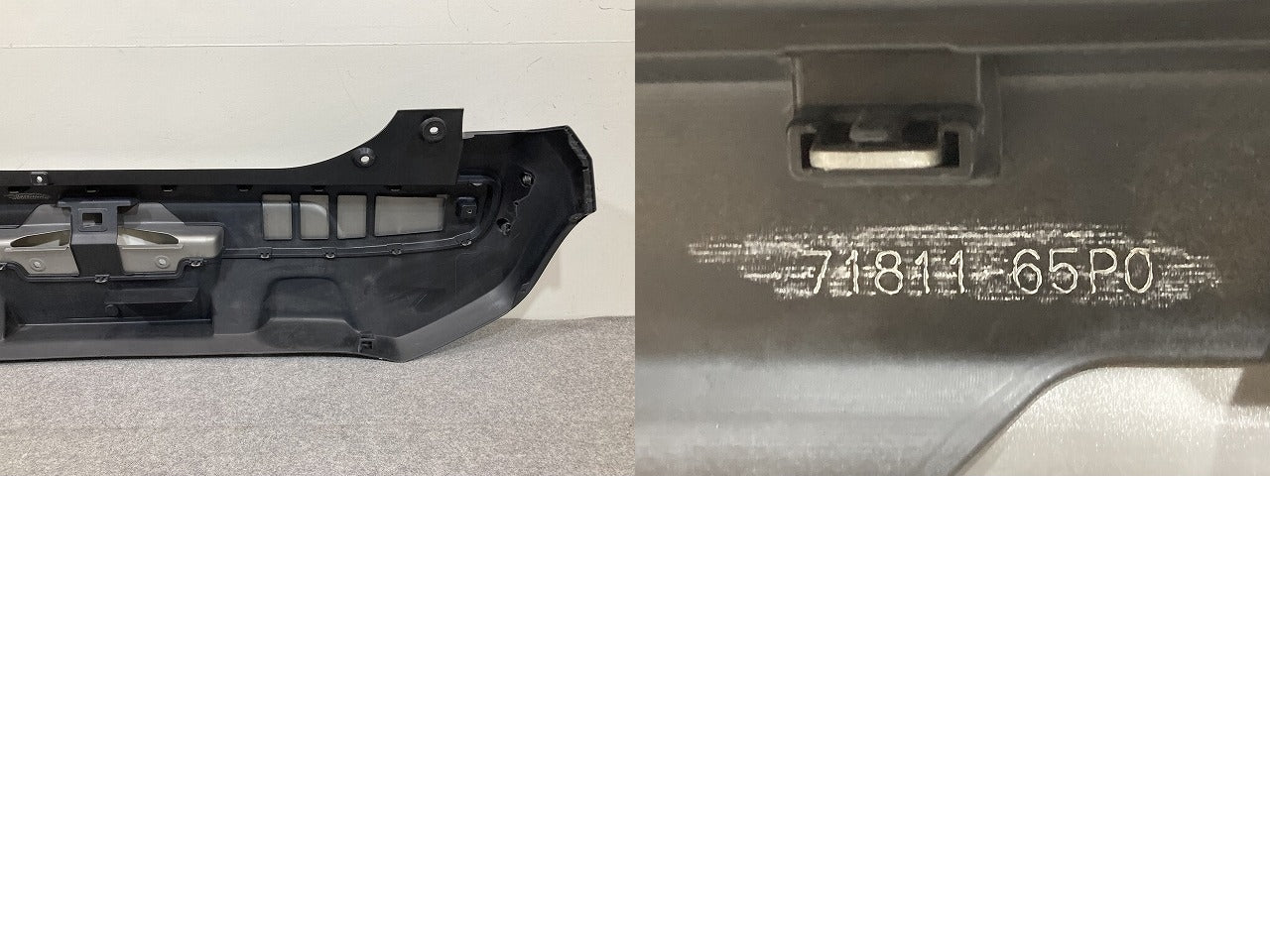 ハスラー MR31S/MR41S 純正 リア バンパー Rバンパー 71811-65P0 スチールシルバーメタリック ZVC スズキ(151453)