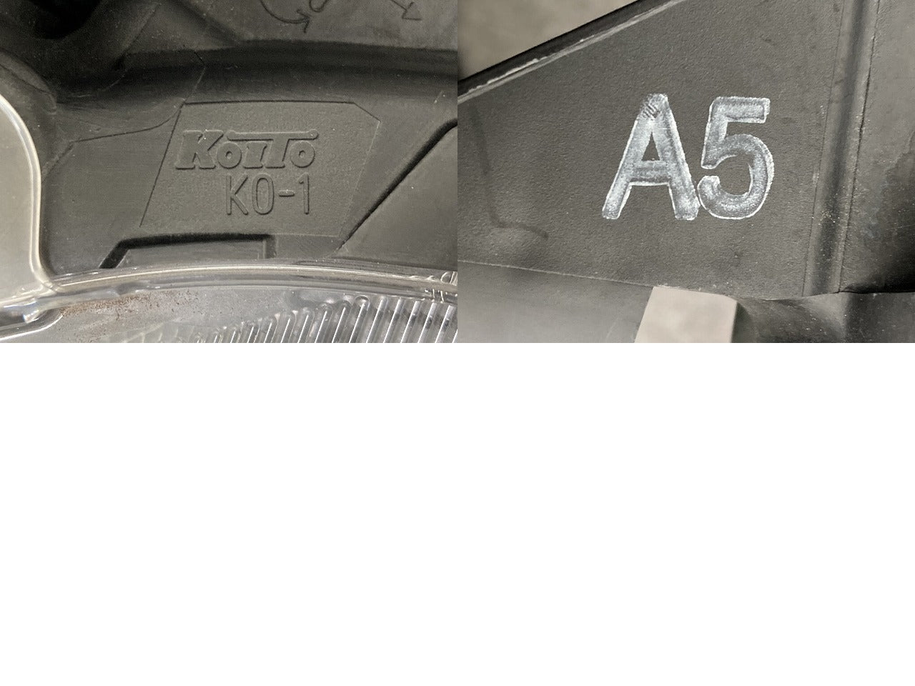 ヤリス KSP210/MXPA10/MXPA15/MXPH10/MXPH15 純正 左 ヘッドライト/ランプ レベライザーハロゲン 刻印A5 LH KOITO K0-1 トヨタ(151495)