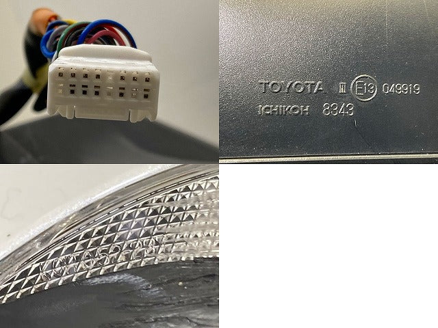 ヤリス KSP210/MXPA10/MXPA15/MXPH10/MXPH15 純正 左 ドアミラー 12線 ウインカーカメラ付 ICHIKOH 8343/52-287 ホワイト 089(151497)