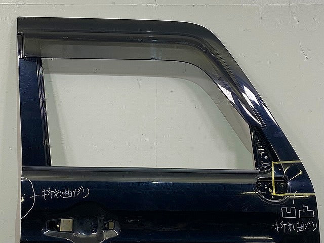 スペーシア カスタム MK53S 純正 右 フロント ドア バイザー付 ブルーイッシュブラックパール3 ZJ3 スズキ(151580)