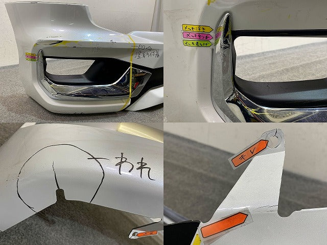 ランドクルーザー/ランクル ZX FJA300W 純正 フロント スポイラー Fスポイラー MSD41-60001/2/76081-VJ340/50 ホワイト トヨタ(151631)