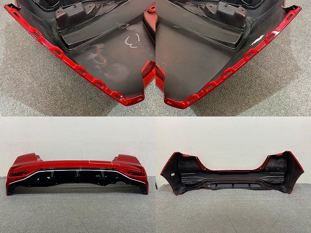 フィット RS GK5 GP5 純正 前期 リア バンパー スポイラー付 71501-T5B-J500 プレミアムクリスタルレッドメタリック R565M ホンダ(151661)