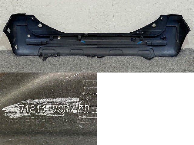 スペーシア ギア MK53S 純正 リア バンパー ソナー付 Rバンパー 71811-79R7 ブラック ソリッド スズキ(151670)