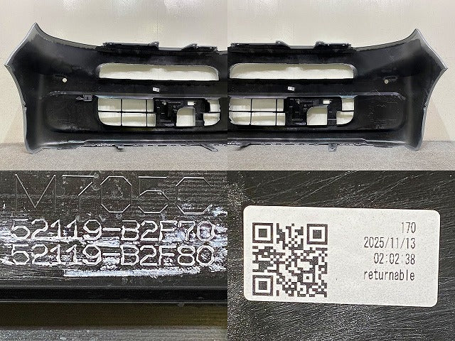 タント LA650S/LA660S 純正 フロント バンパー Fバンパー 52119-B2F70/52119-B2F80 ブライトシルバーメタリック S28 ダイハツ(151785)
