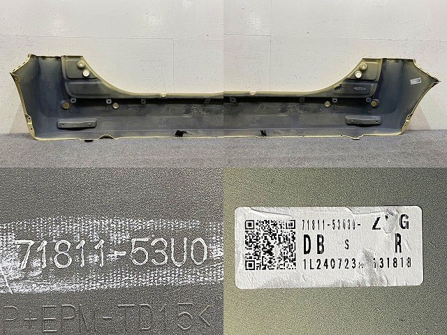 スペーシア MK54S/MK94S リア バンパー Rバンパー 71811-53U0 シフォンアイボリーメタリック ZVG スズキ(151819)