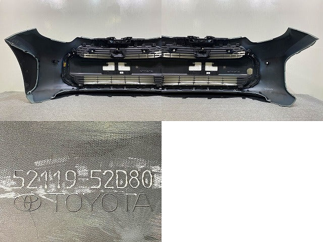 シエンタ MXPC10G/MXPL10G/MXPL15G 純正 フロント バンパー グリルスポイラーソナー付 52119-52D80 アーバンカーキ 6X3 トヨタ(151900)