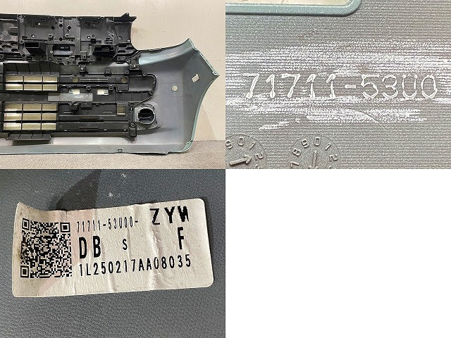 スペーシア MK54S/MK94S 純正 フロント バンパー グリル ロアグリル付 Fバンパー 71711-53U0 オフブルーメタリック ZYW スズキ(151920)