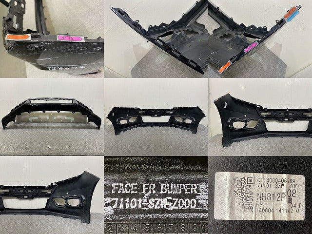 ステップワゴン スパーダ RK5/RK6 純正 後期 フロント バンパー Fバンパー 71101-SZW-Z000 プレミアムブラックパール NH812P(151949)