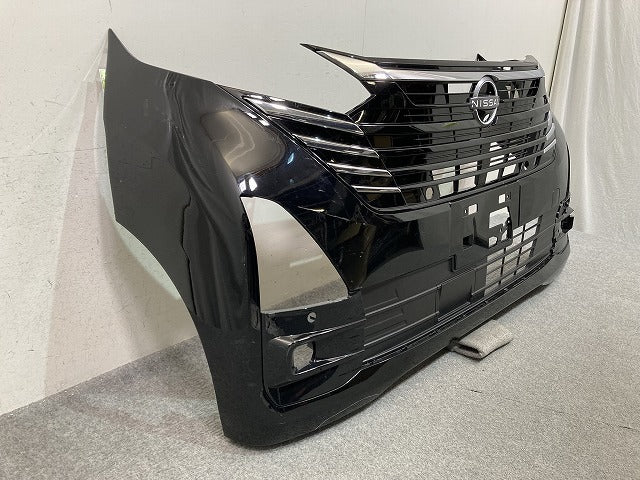 デイズ ハイウェイスター B44W/B45W/B47W/B48W 純正 後期 フロント バンパー グリルロアグリル付 62022 7MT-0 ブラックパール GAS(152077)