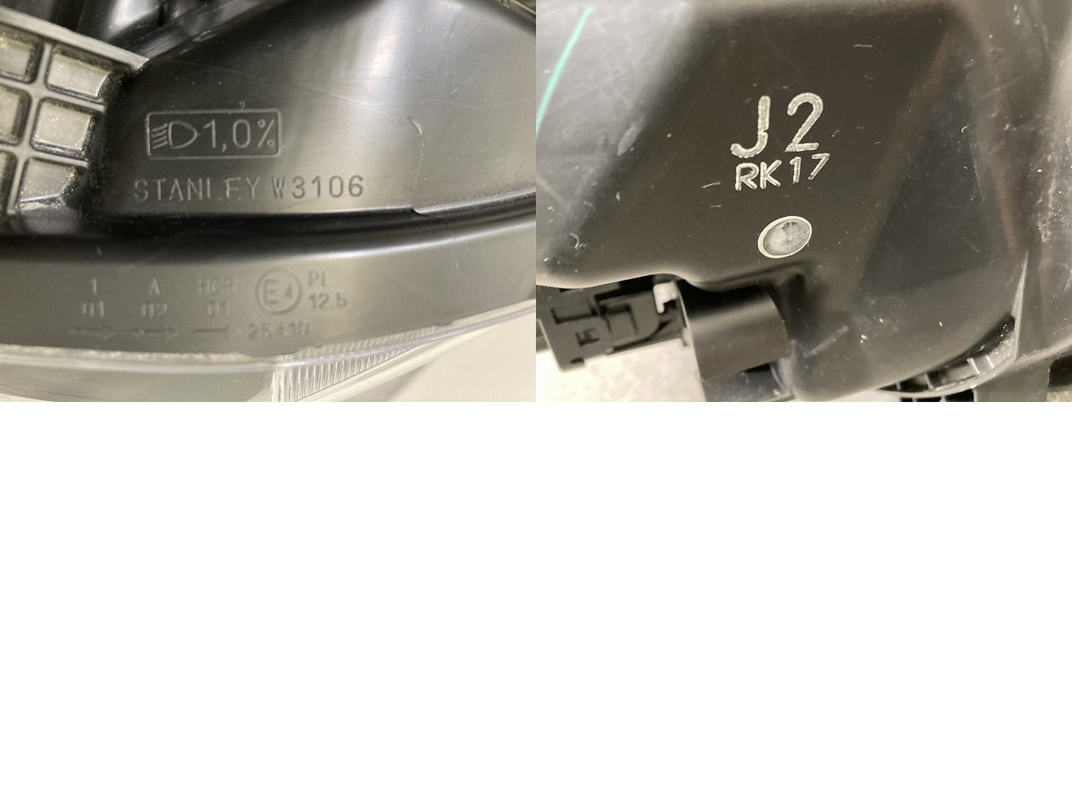 N-BOX/NBOX Nボックス カスタム/JF3/JF4 純正 左 ヘッドライト/ランプ LED レベライザー 刻印J2 STANLEY W3106 メッキ ホンダ(152116)