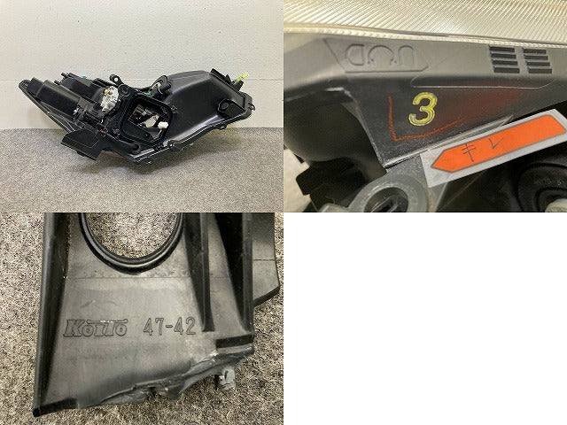 プリウスα/アルファ ZVW40W/ZVW41W 純正 前期 左 ヘッドライト/ランプ レベライザーLED 刻印3 KOITO 47-42 81185-47290 トヨタ(152122)