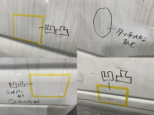 ミニキャブ U61T 純正 左 フロント ドア ガラス内張り付 ドアミラー付き スペリアホワイト 26U 三菱(152192)
