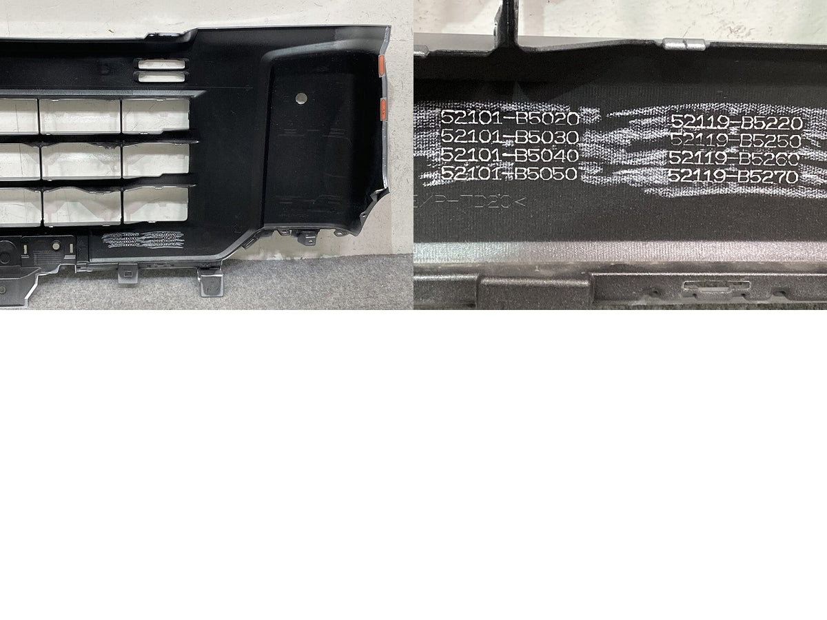 ハイゼット カーゴ S700V S710V 純正 フロント バンパー 52101-B5020/B5030/B5040/B5050 ブライトシルバーメタリック S28 ダイハツ(152348)