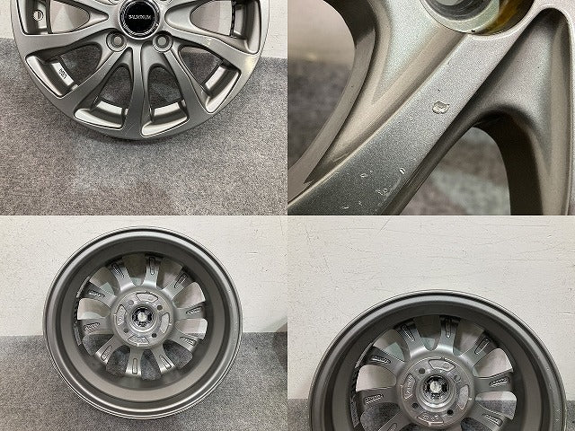N-BOX タント スペーシア デイズ等 社外 アルミホイール BALMINUM T10 4本セット 14x4.5J/ET45/4穴 4H/PCD100/ハブ径73mm(152545)
