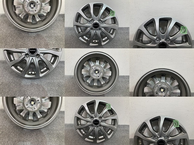 N-BOX タント スペーシア デイズ等 社外 アルミホイール BALMINUM T10 4本セット 14x4.5J/ET45/4穴 4H/PCD100/ハブ径73mm(152545)