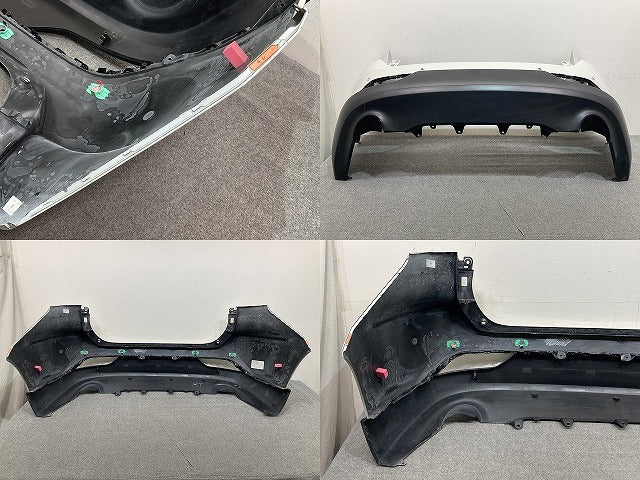 ハリアー 80系 MXUA80/MXUA85/AXUH80/AXUH85 純正 リア バンパー スポイラー付 52159-48320/48330 ホワイトパール 070 トヨタ(152546)