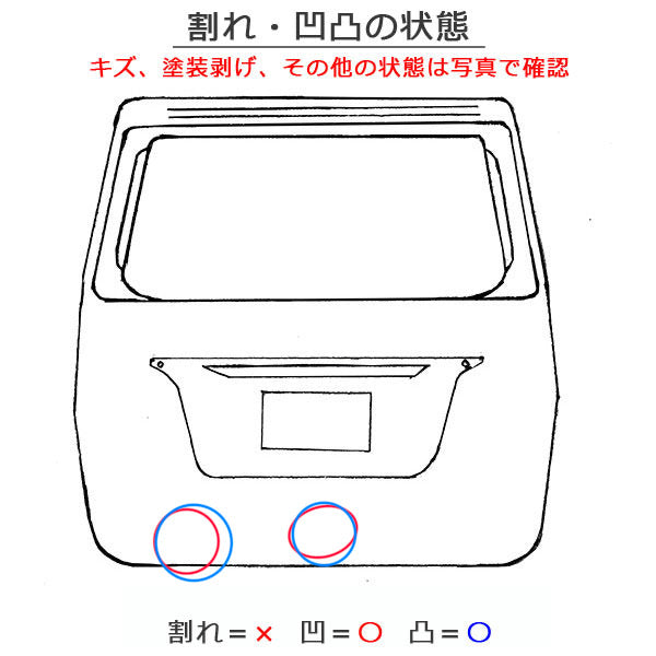 タフト LA900S/LA910S 純正 リアゲート/バックドア/リアハッチ 内張り付 67149-B2430 シャイニングホワイトパール W25 ダイハツ(152577)