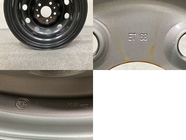 デュカト 純正 ホイール スチールホイール センターキャップ付 1本のみ 16x6J/ET68/5穴 5H/PCD130/ハブ径73mm フィアット(152771)